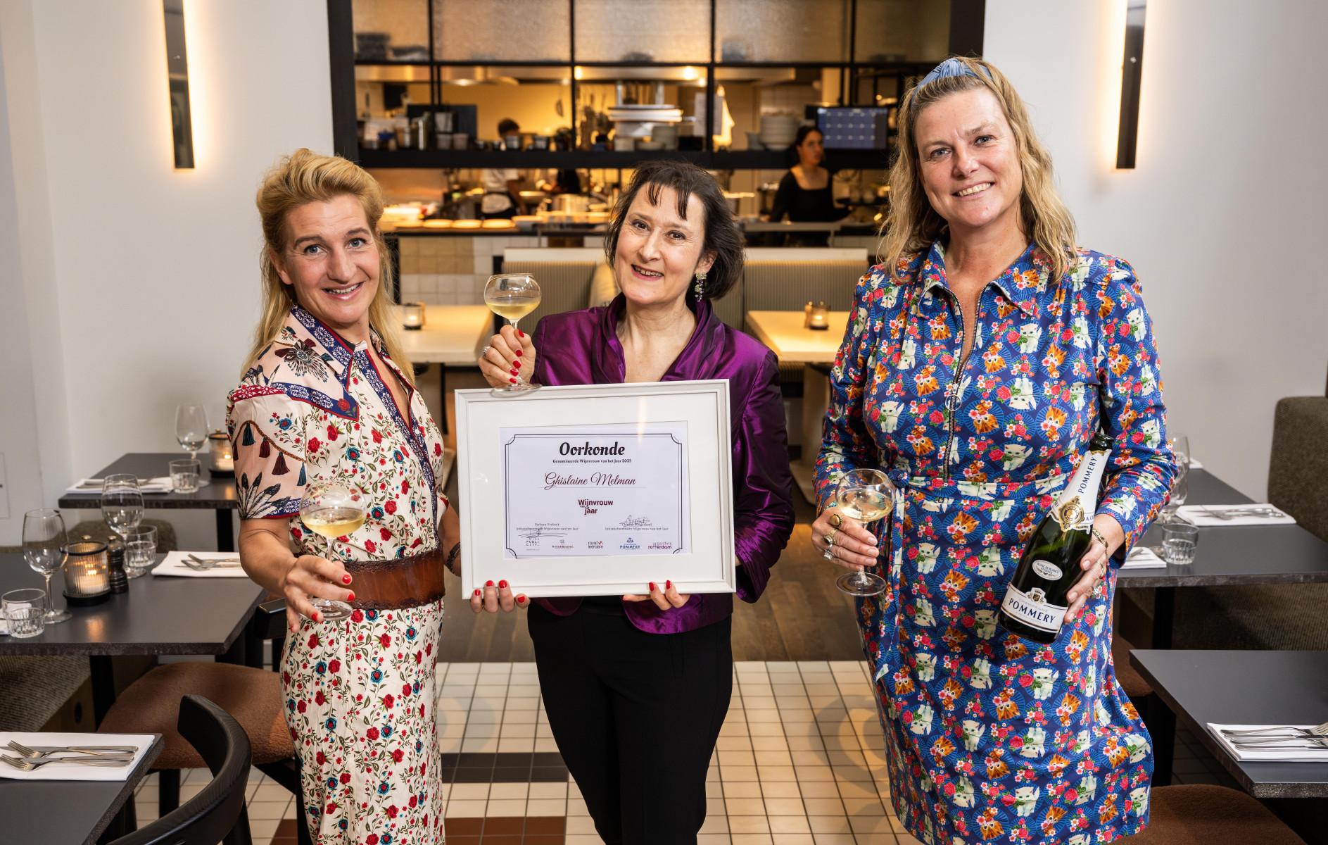 Wijnvrouw van het Jaar 2025 voor Ghislaine Melman Wijnvrouw van het Jaar 2025 voor Ghislaine Melman